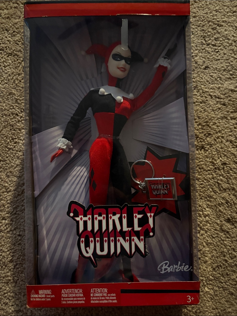 Barbie Harley Quinn Costume Doll - Red and Black